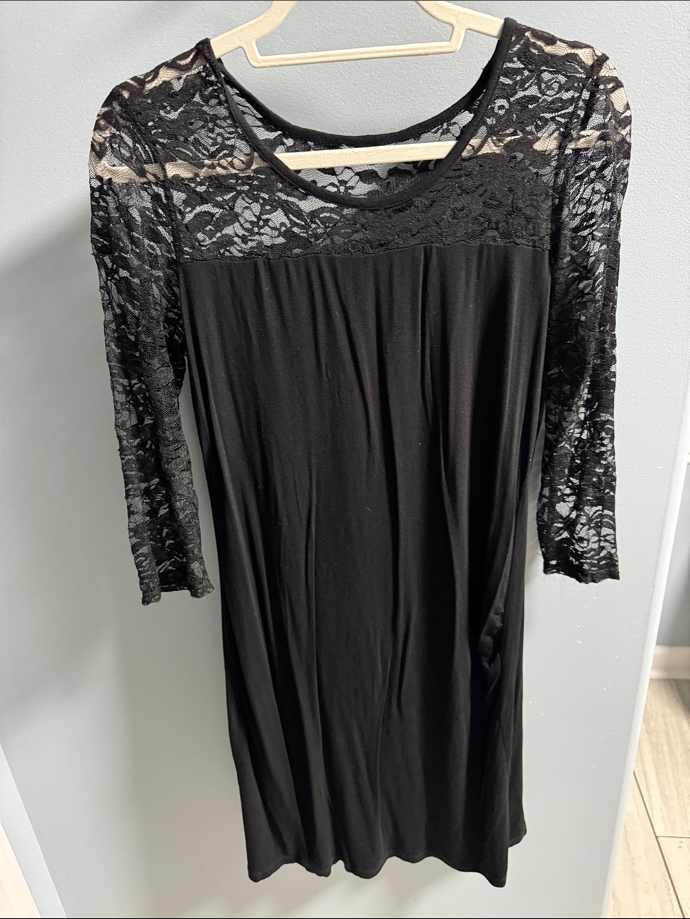 Black Lace Maternity Dress